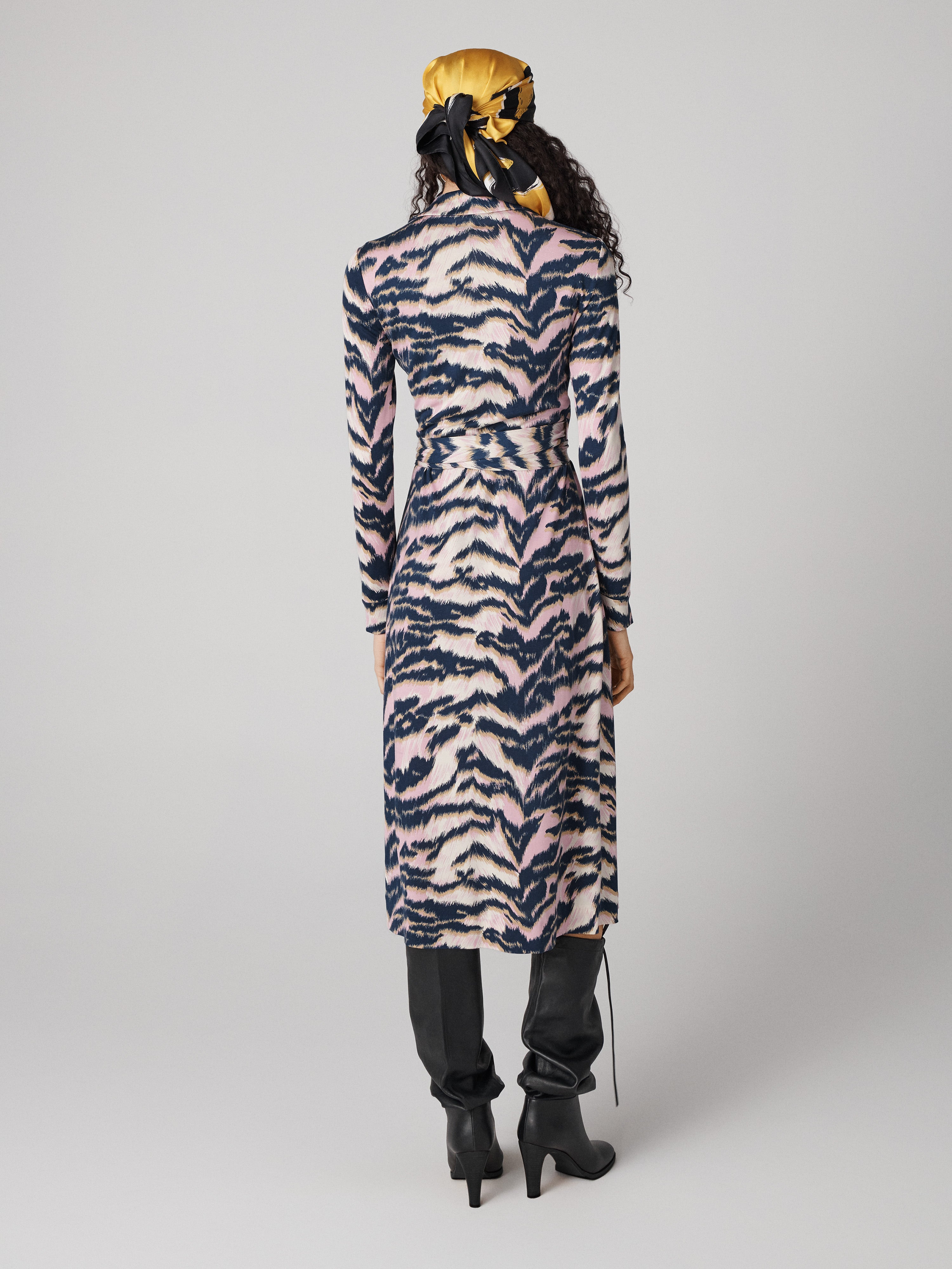Abigail Silk Jersey Midi Wrap Dress - 2