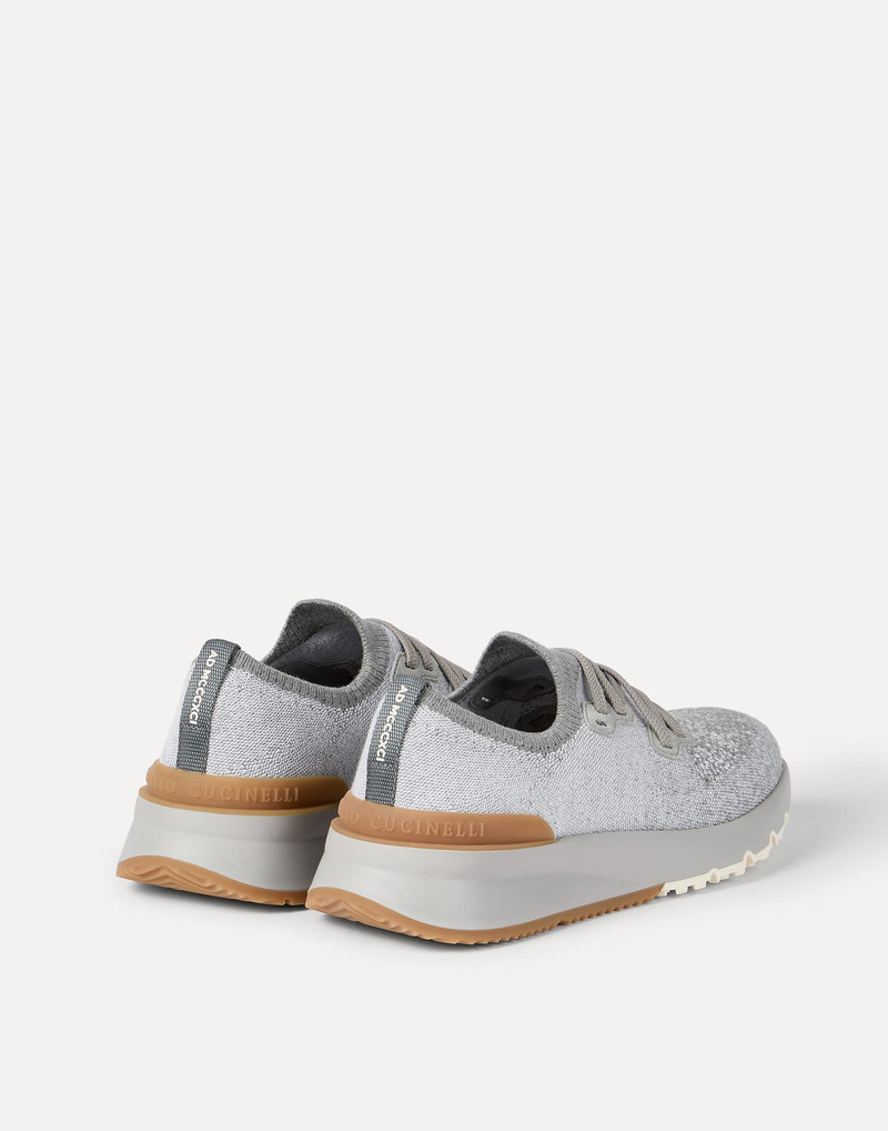 Brunello Cucinelli Cotton chiné knit runners outlook