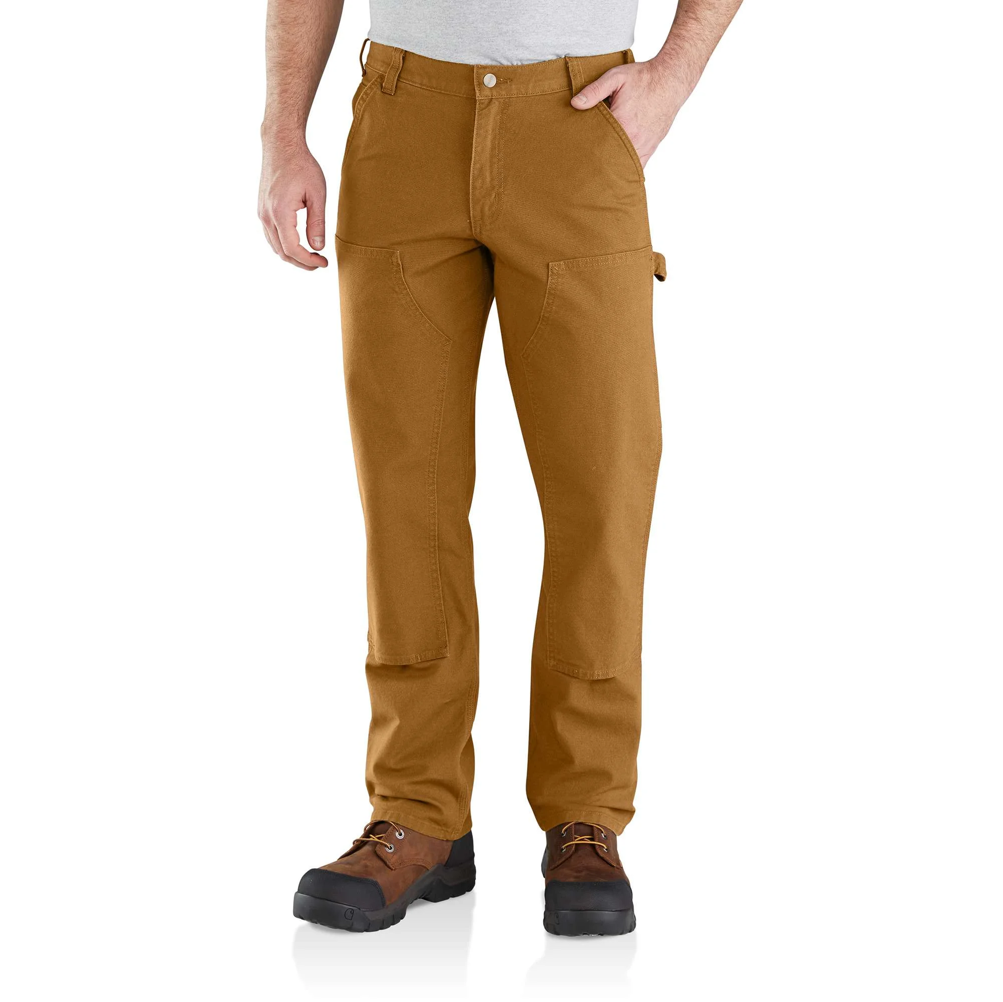 Relaxed Straight Rugged Flex™ Duck Double-Front Dungaree - 1