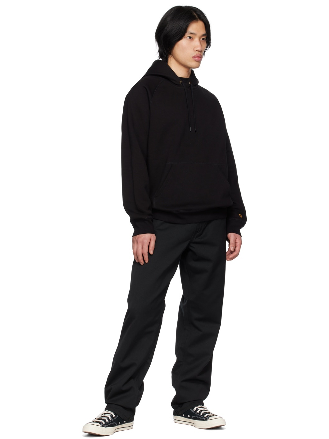 Black Simple Trousers - 4