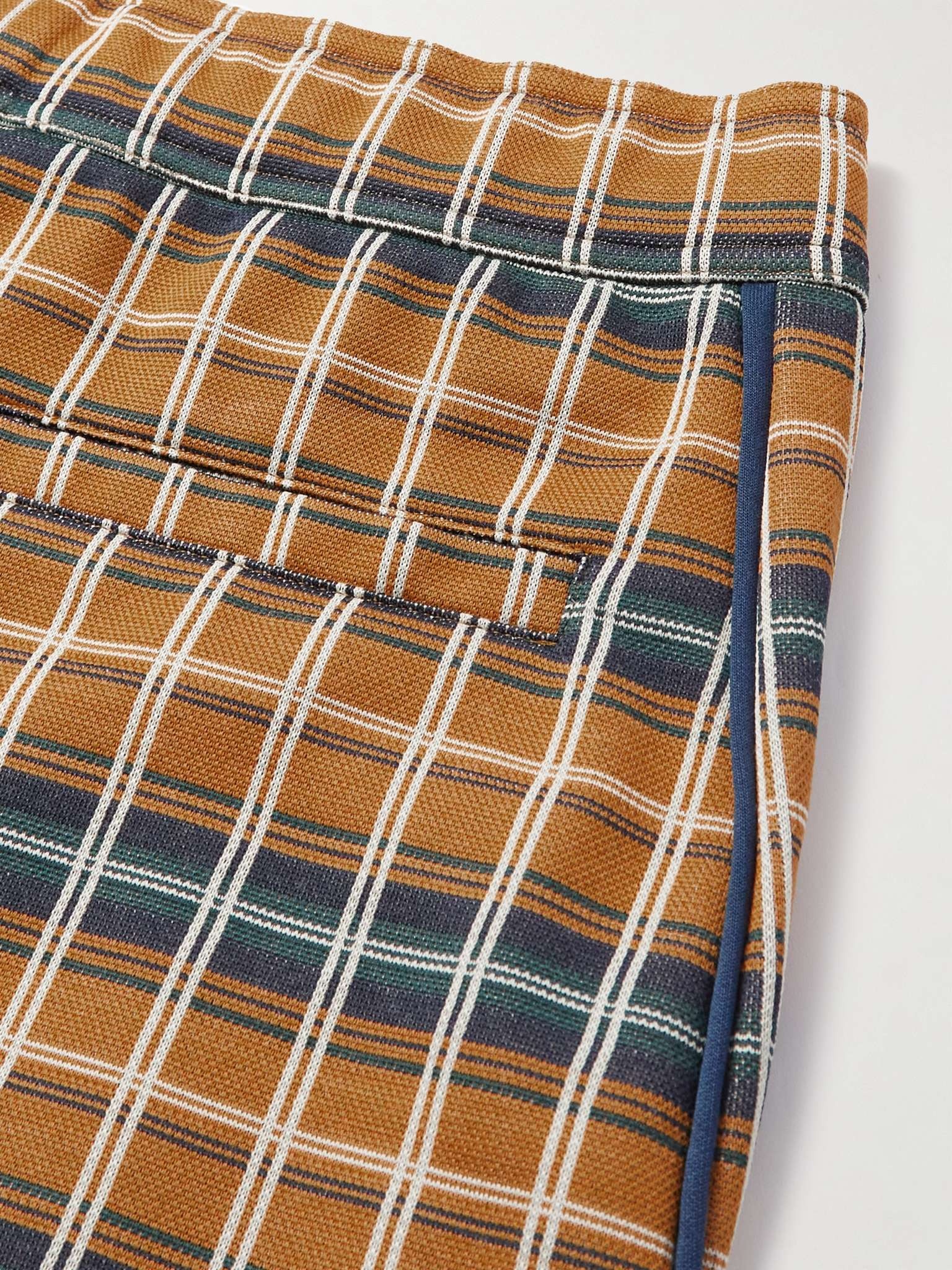 Straight-Leg Checked Recycled-Jersey Track Pants - 5