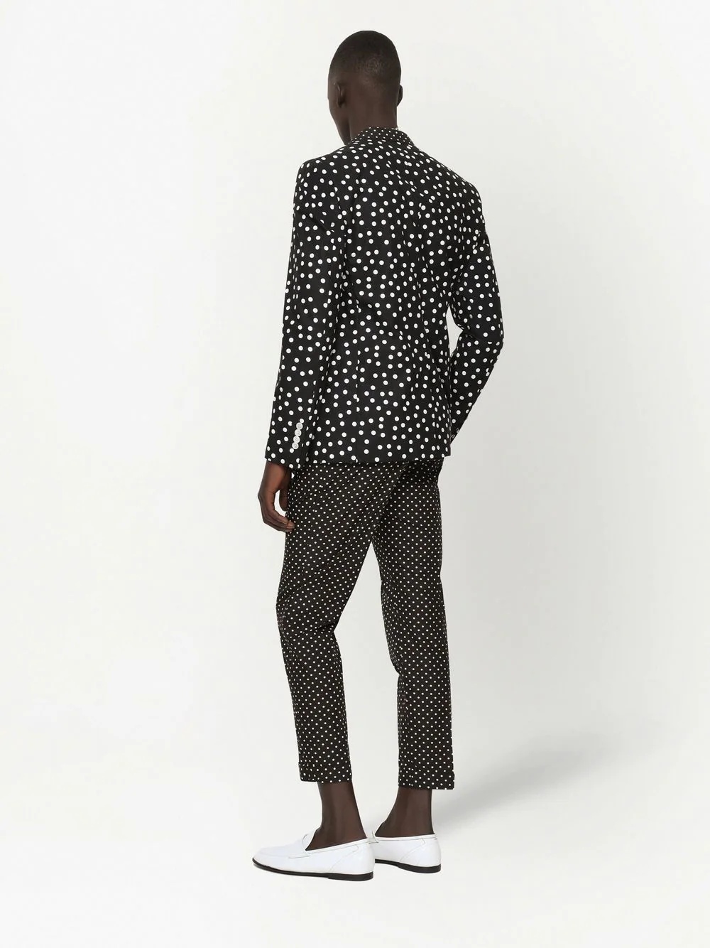 polka-dot print blazer - 4
