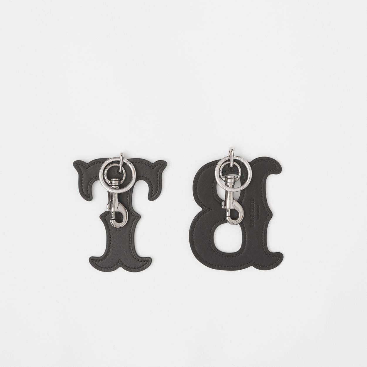 Letter Motif Leather Key Charms - 2