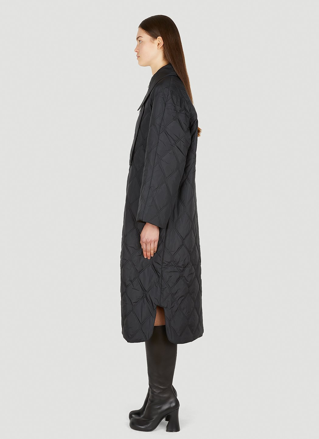Ganni Women Quilted Coat - 4