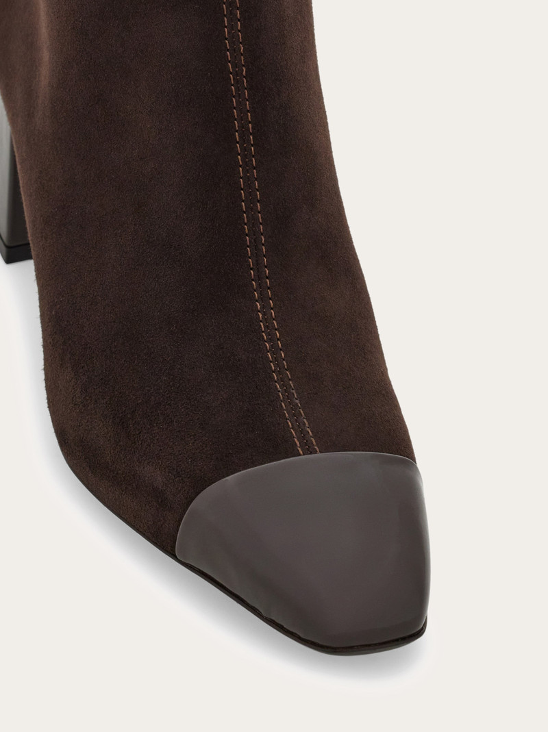 Nappa bootie with patent accents 6