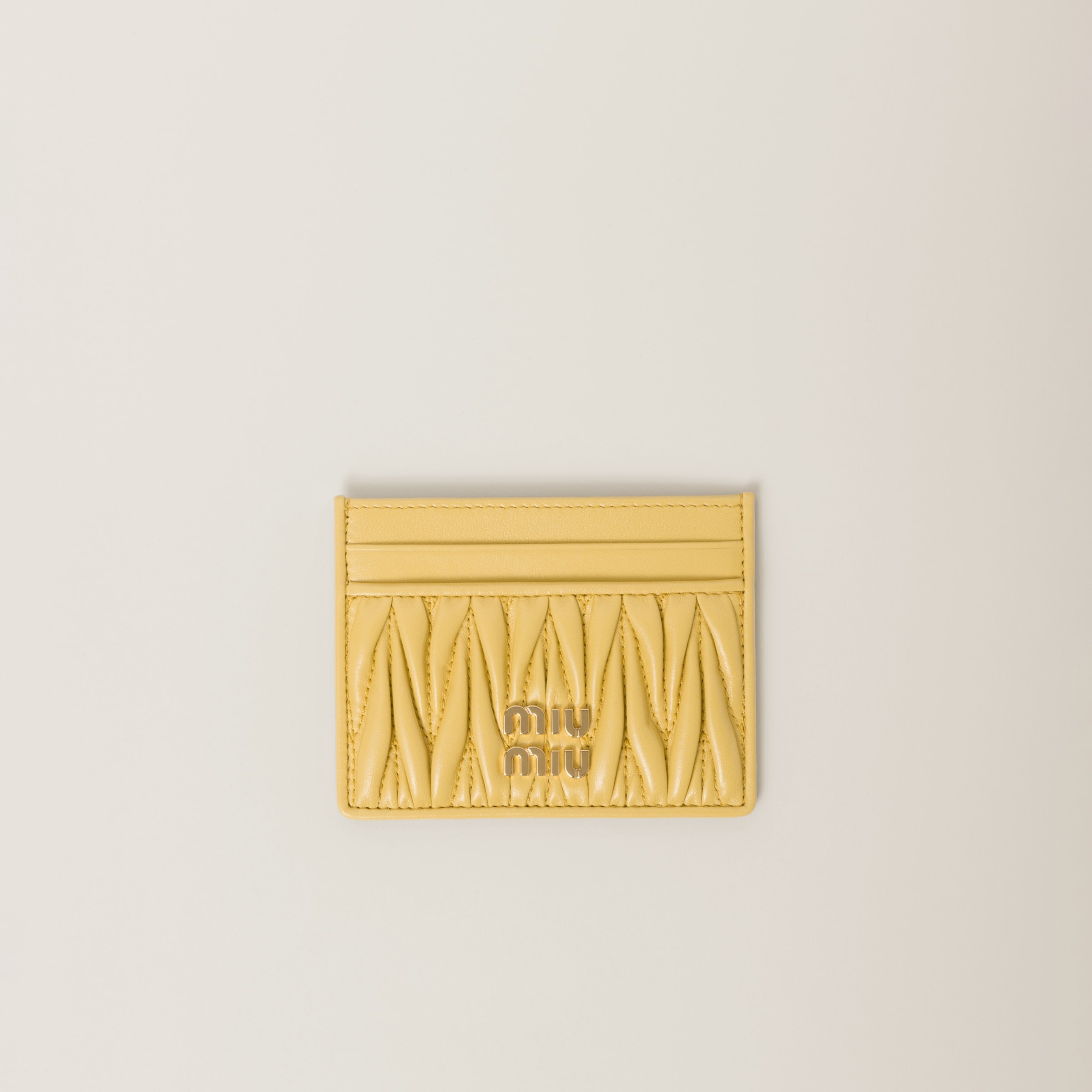 Matelassé nappa leather card holder - 1