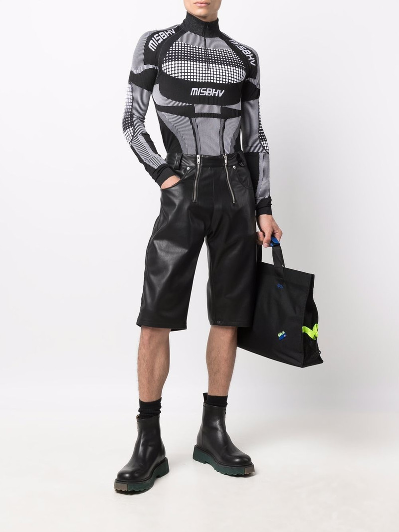 MISBHV high-collar fitted top outlook
