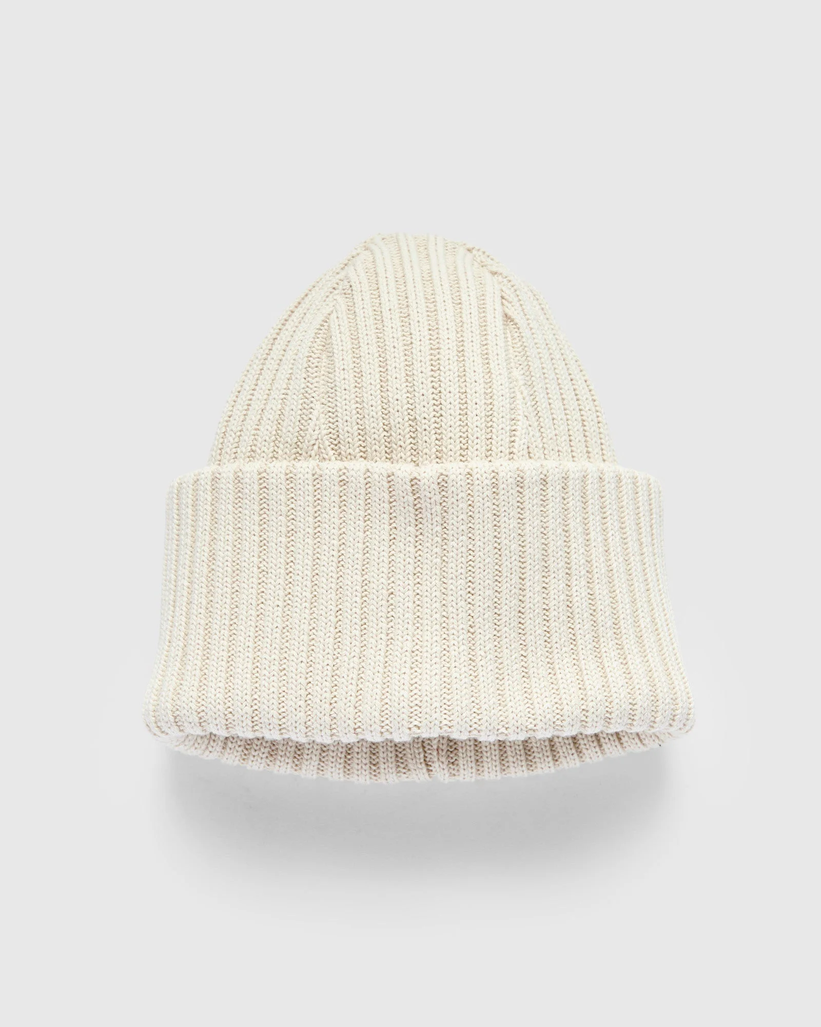 Cotton Knit Cap in Ivory - 1