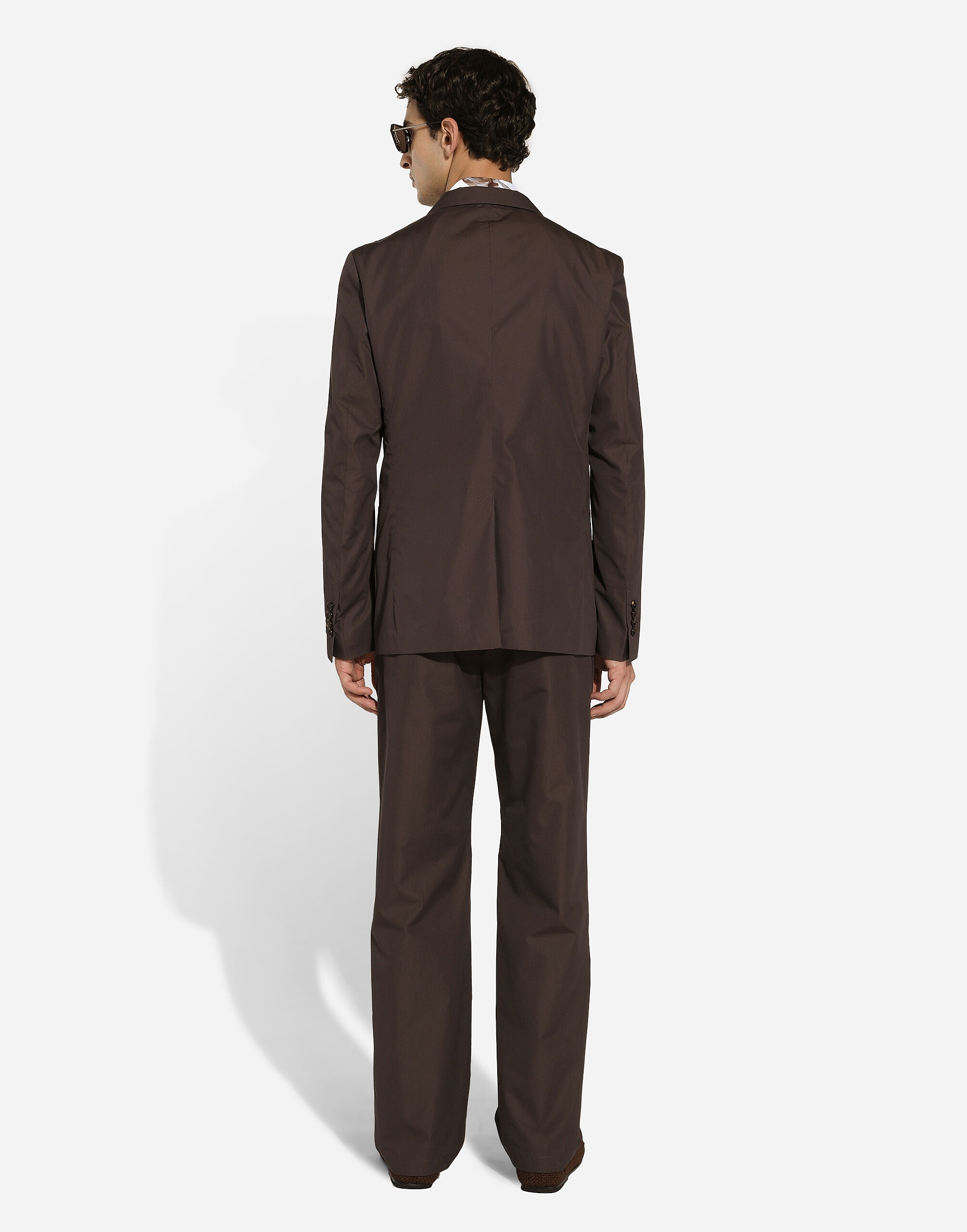 Double-breasted poplin Portofino-fit jacket - 3