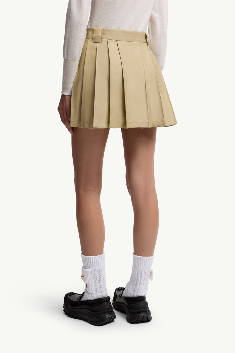 Pleated Cotton Blend Mini Skirt 5