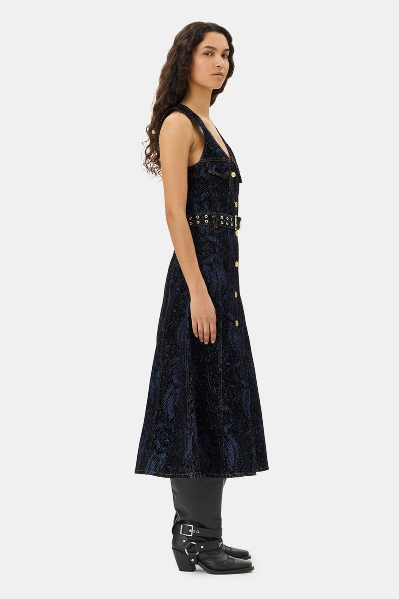 BLUE SNAKE PRINT DRESS 4