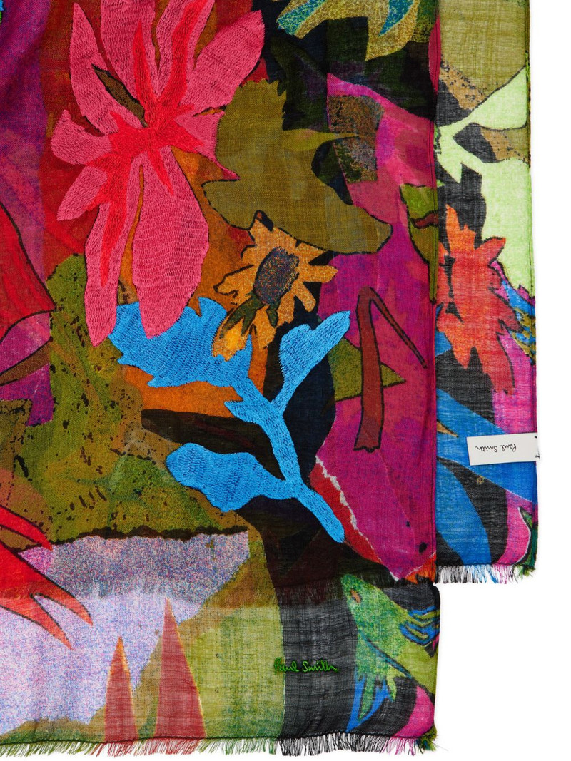 Paul Smith River Collage floral scarf outlook