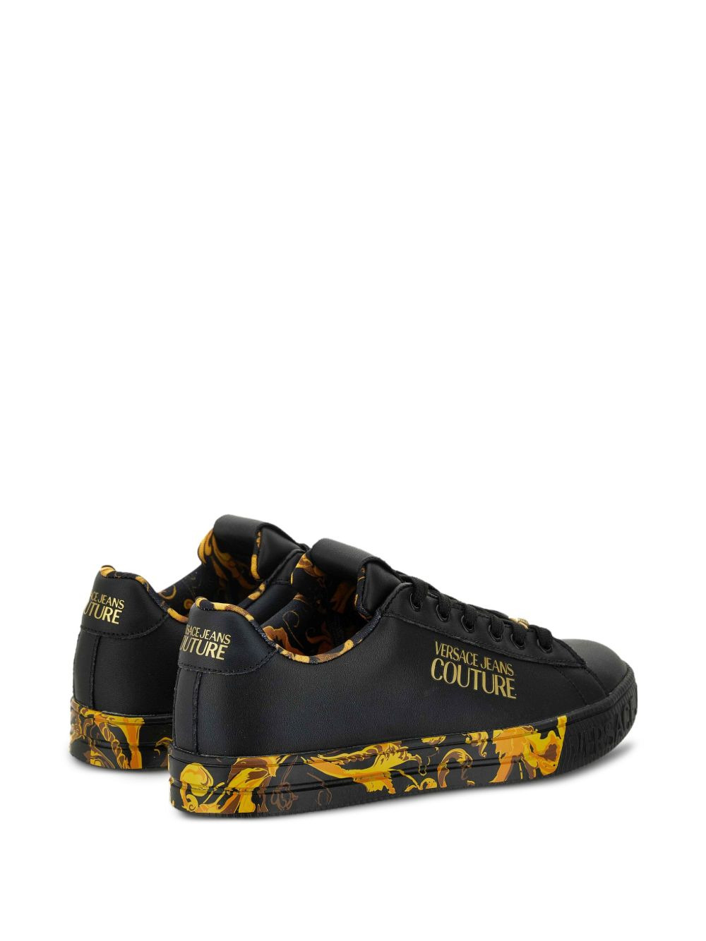 baroque-print low-top trainers - 3