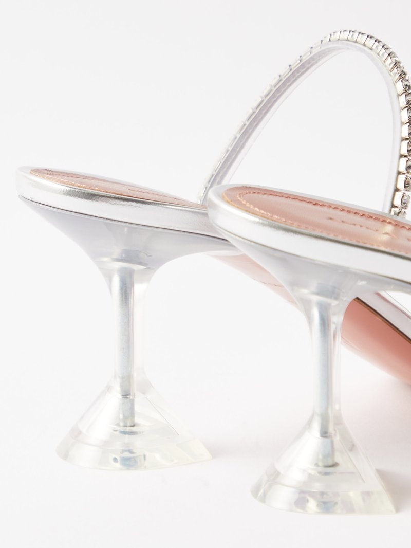 Amina Muaddi Gilda 70 crystal-embellished PVC sandals