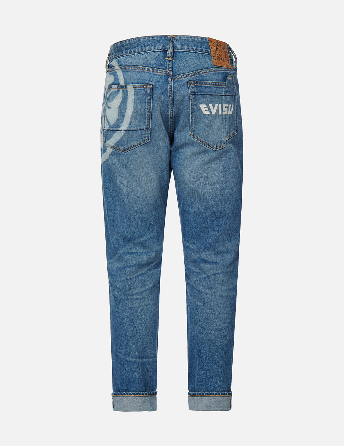 DECONSTRUCTED KAMON PRINT CROPPED-LENGTH CARROT FIT JEANS #2017 - 2
