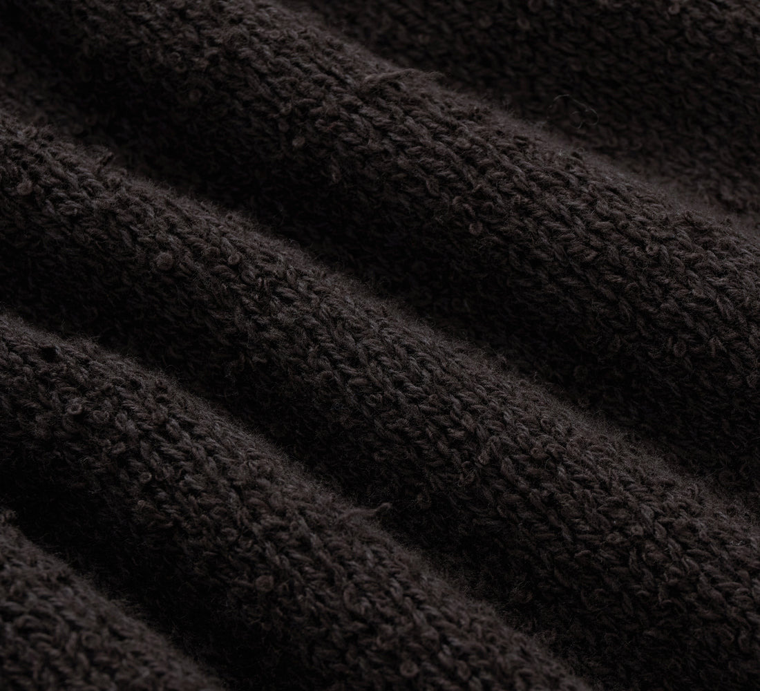 Long Sleeve Knit Polo - Bark Boucle - 6