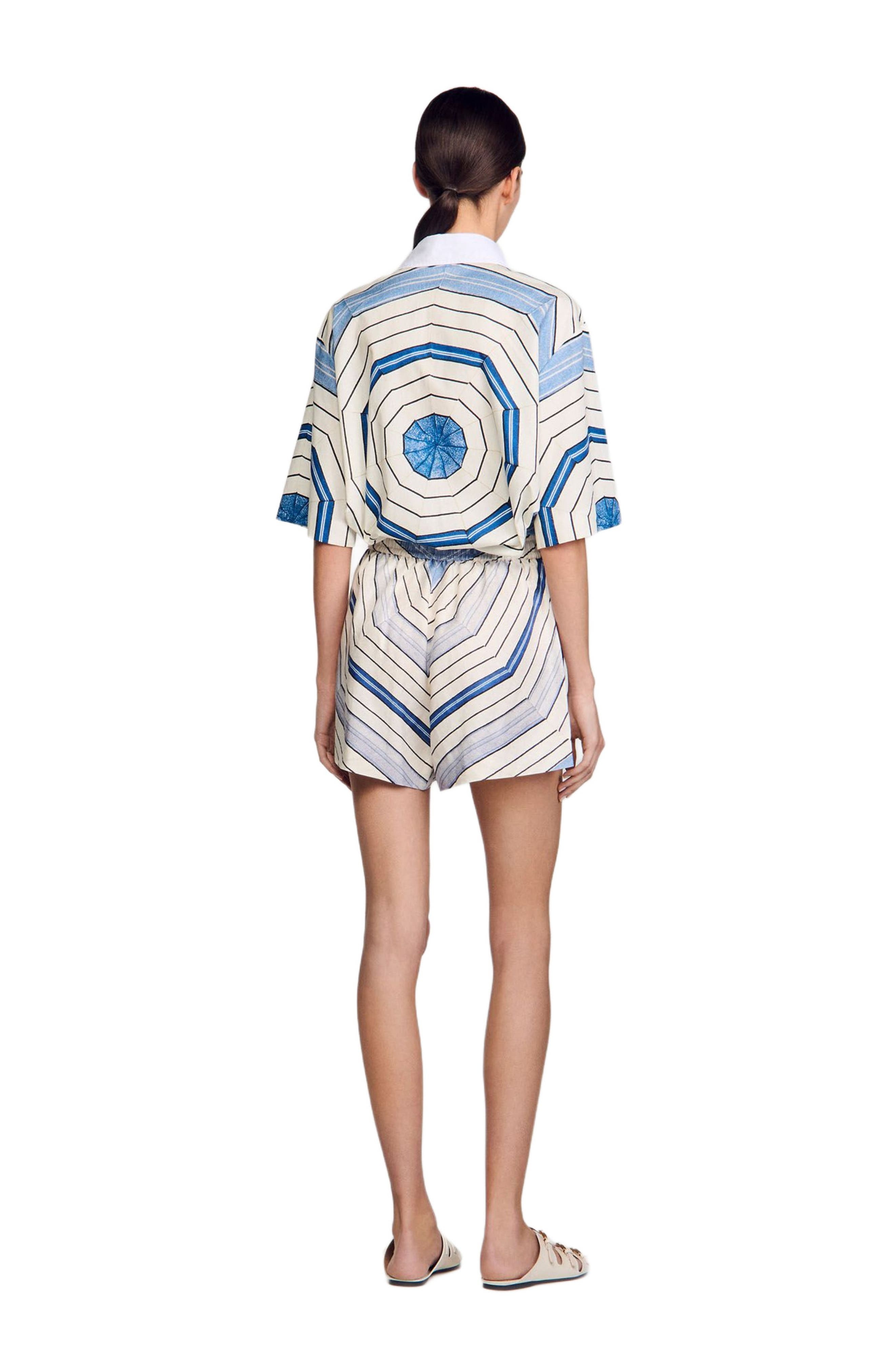 SANDRO Spiral-motif shorts in Sky Blue at Nordstrom - 2