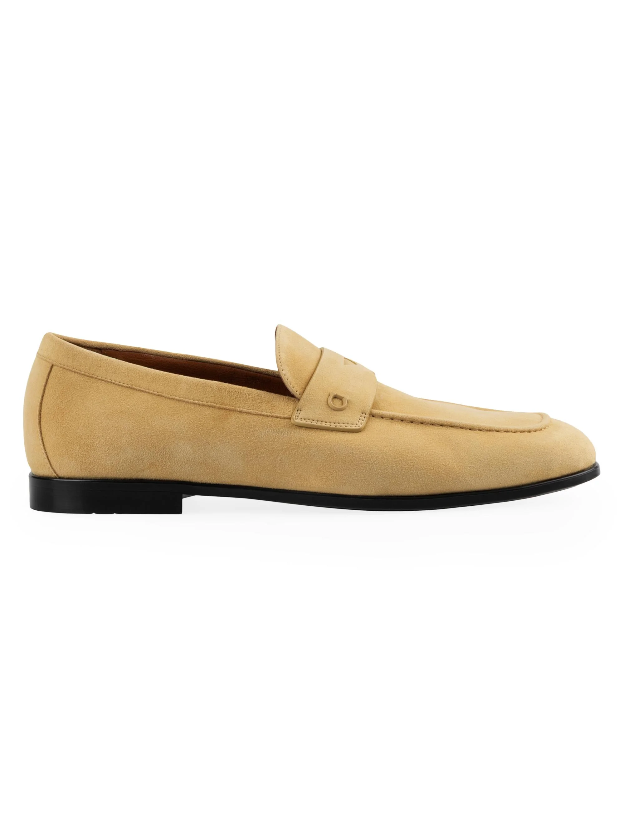 Men's Tiberio Suede Penny Loafers - Natural - 1