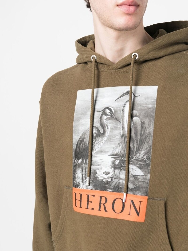 graphic-print cotton hoodie - 5