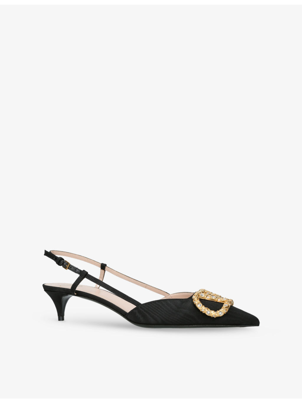 VLogo 40 Satin Slingback Heeled Courts - 3