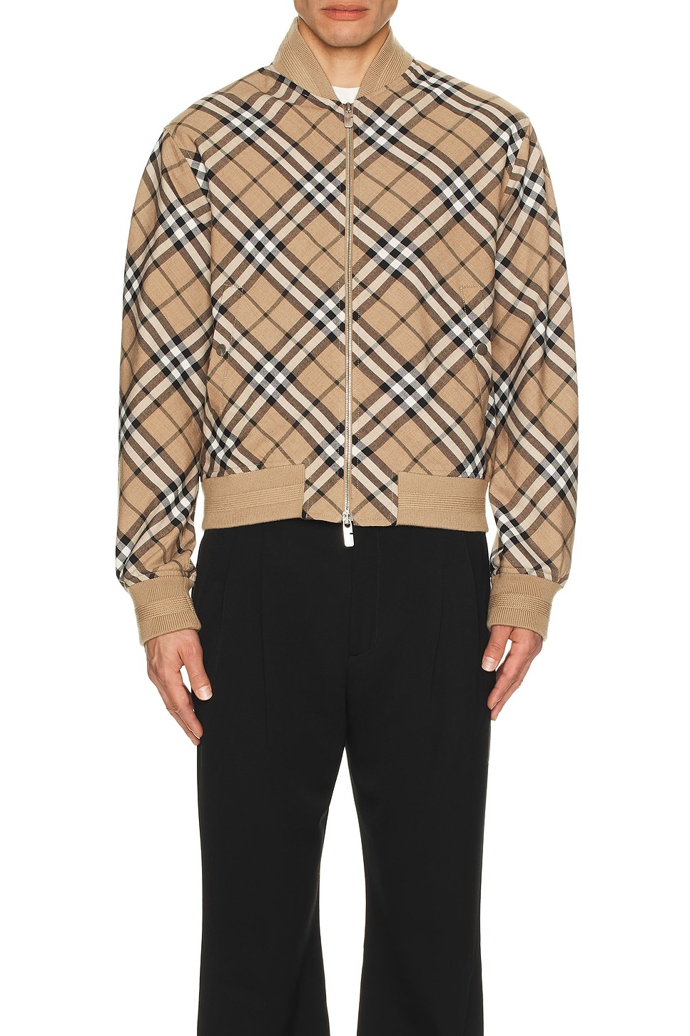 Check Bomber Jacket - 3