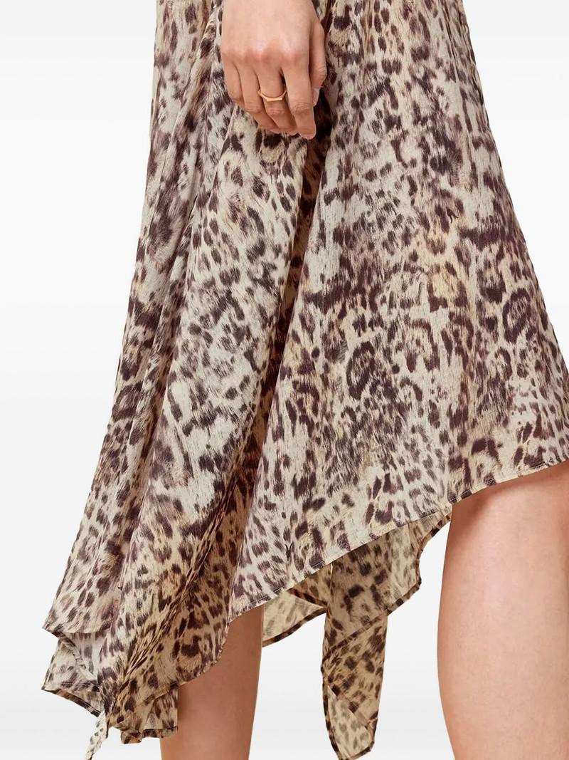 leopard print asymmetric dress 4