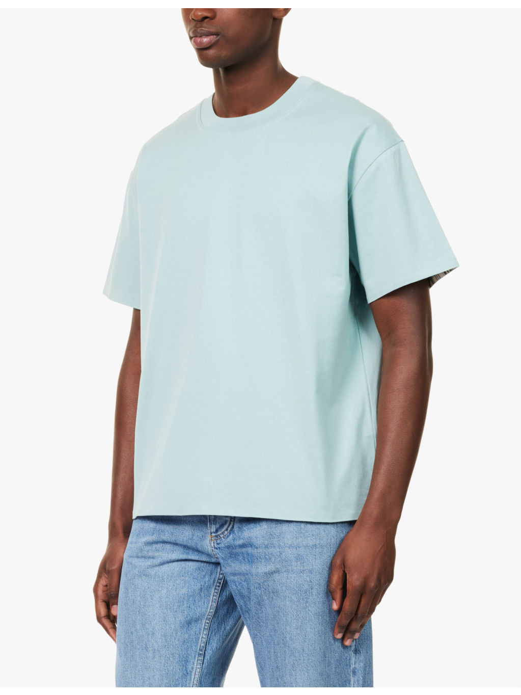 Branded-cuff short-sleeved cotton-jersey T-shirt - 3