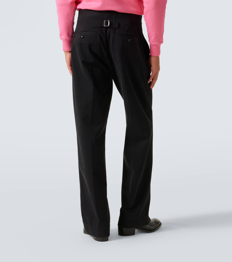 Cotton drill wide-leg pants 4