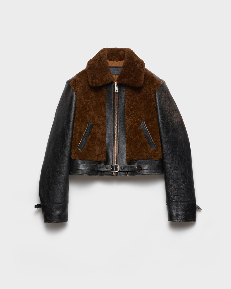 Leather and shearling jacket 1