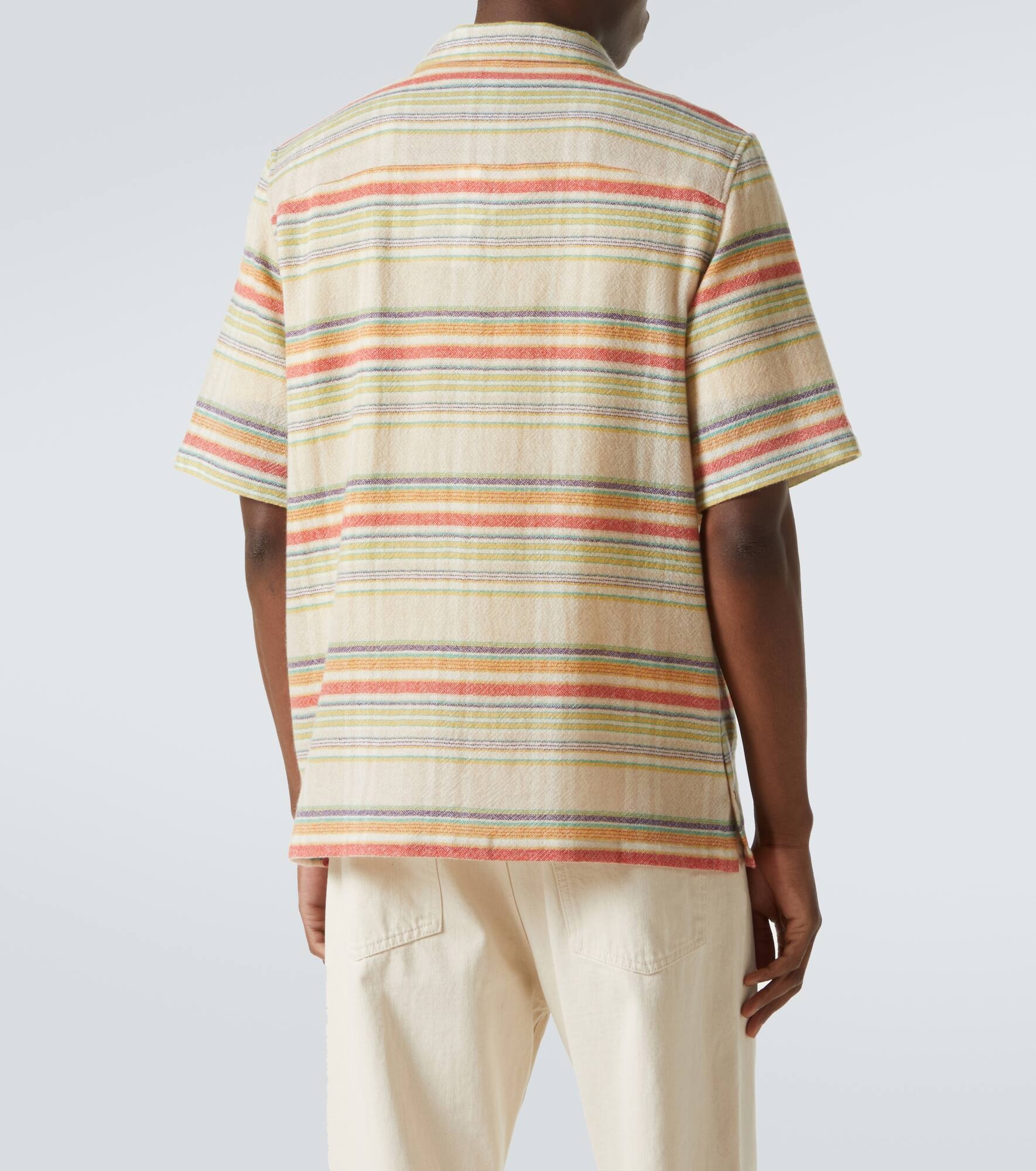 Seaside Gauze striped cashmere shirt - 4