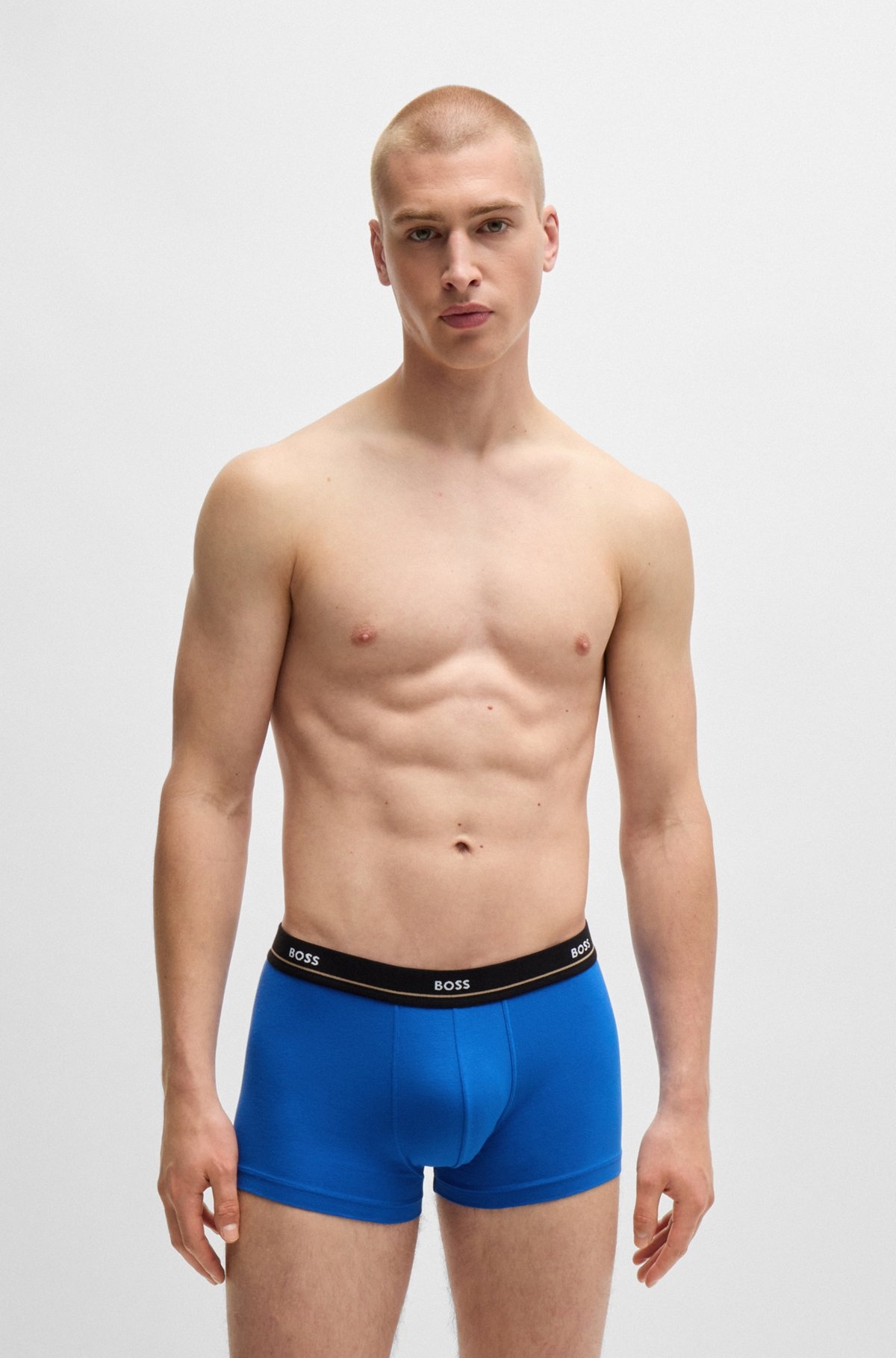 FIVE-PACK OF STRETCH-COTTON TRUNKS WITH LOGO WAISTBANDS - 2