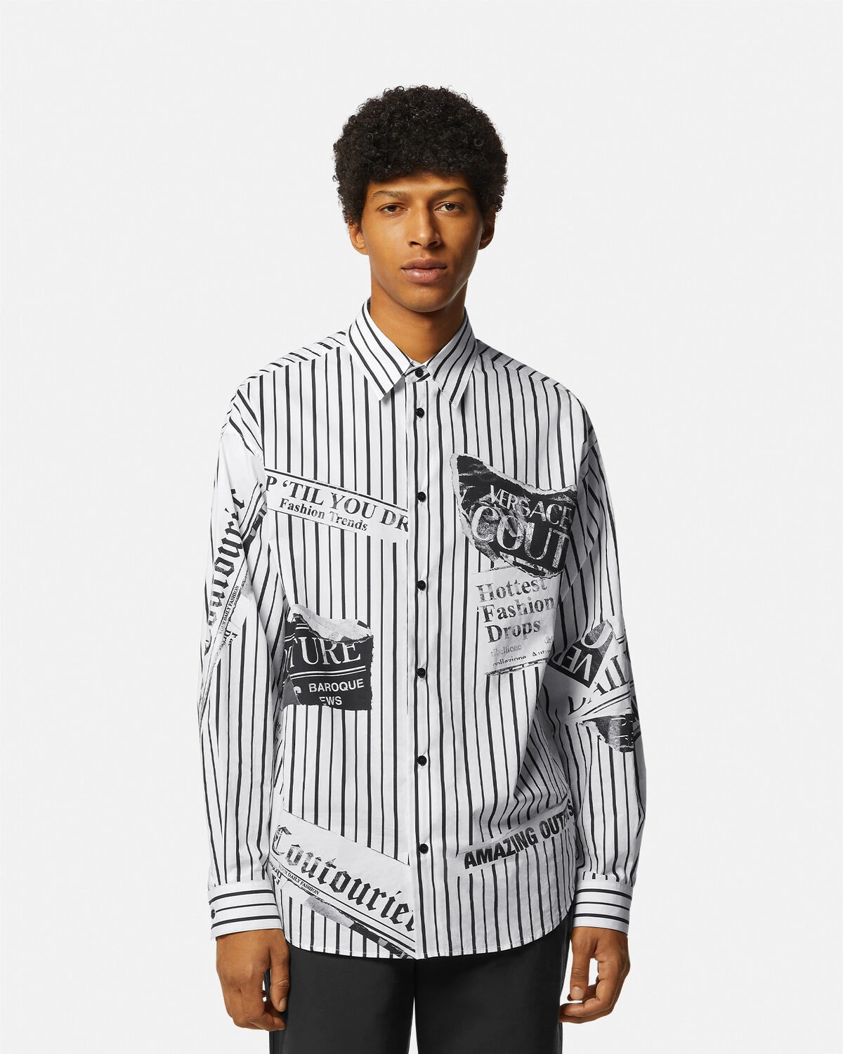 VERSACE JEANS COUTURE Magazine Relaxed Fit Shirt REVERSIBLE