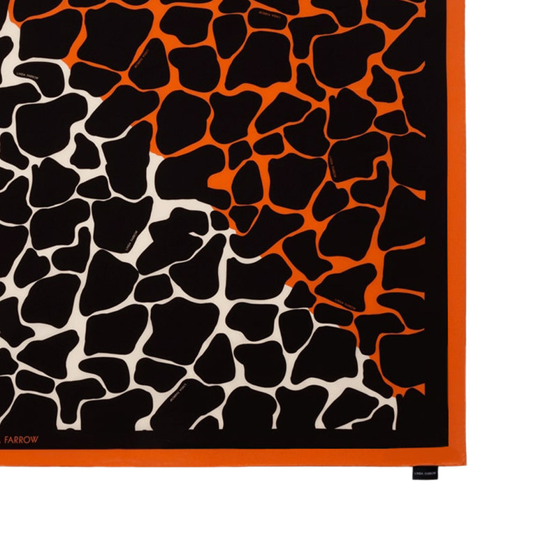 ORANGE ANIMAL PRINT SCARF 90CM 3