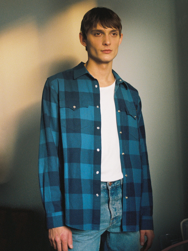 George Flannel Shirt Blue - 2