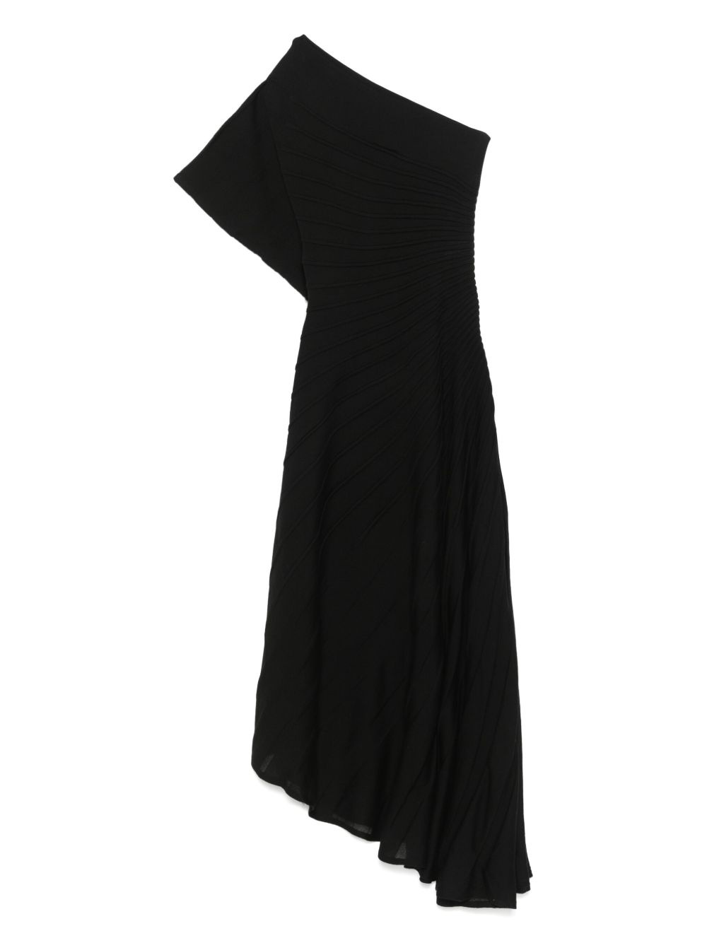 asymmetrical knit midi dress - 2