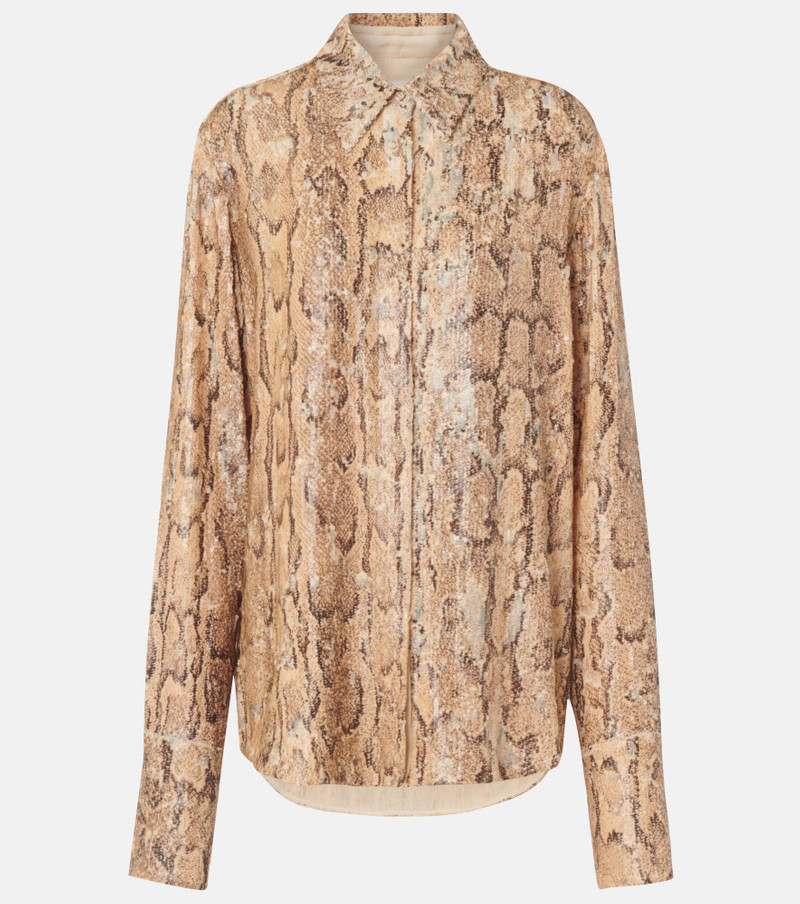 Sequined snake-effect shirt - 1