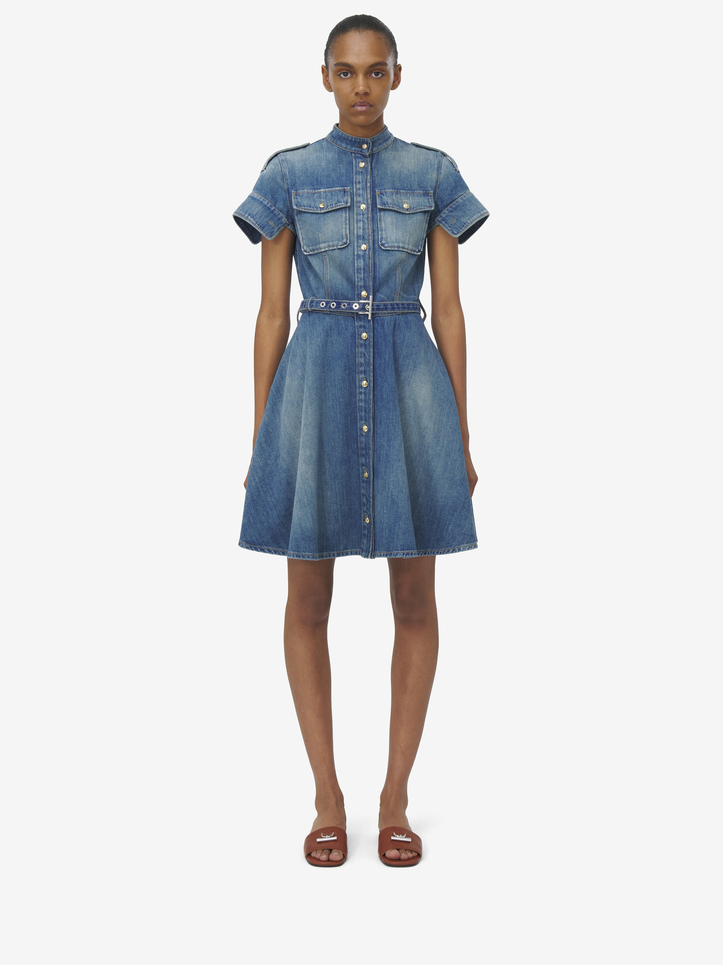 Shirt Denim Mini Dress - 2