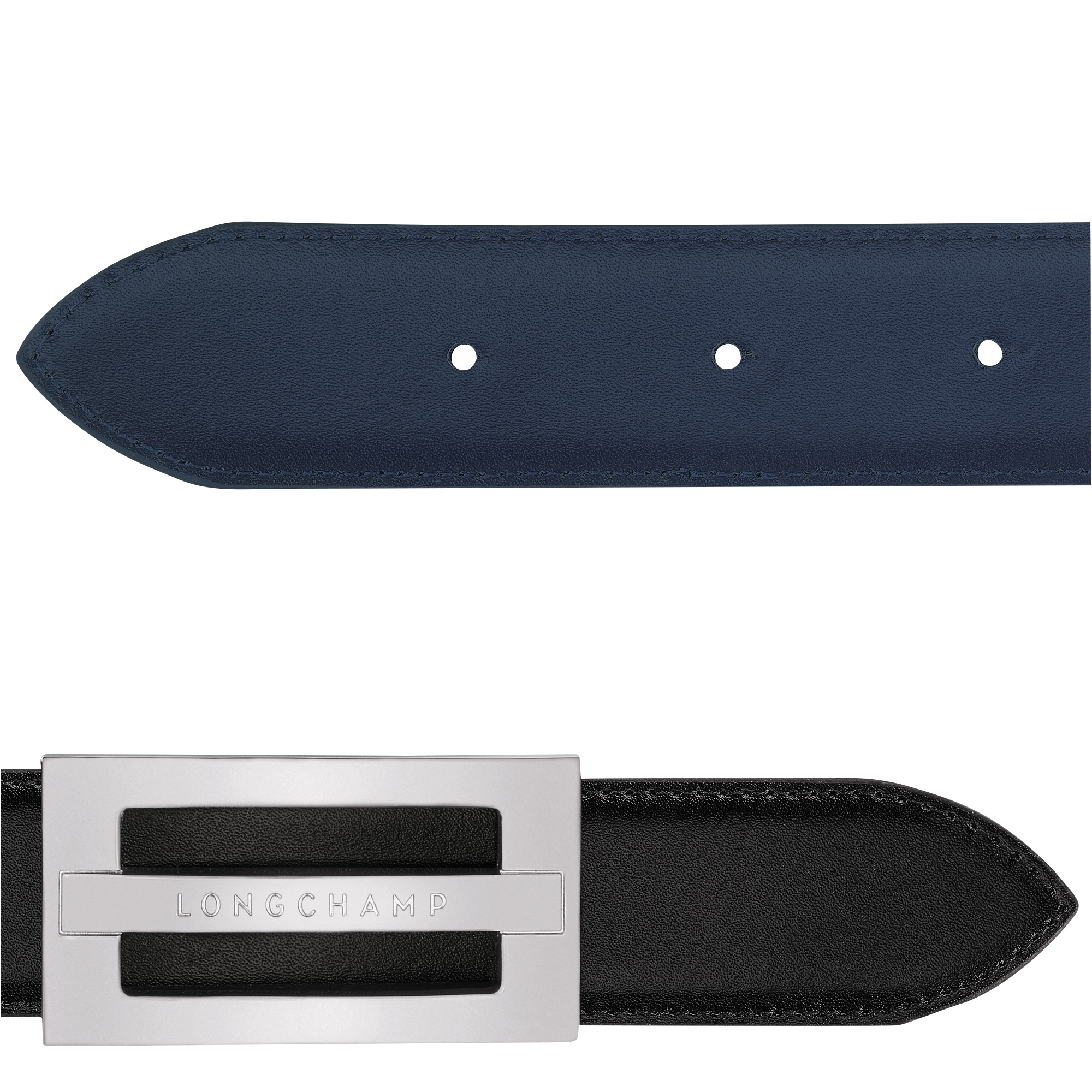 Delta Box Men's belt Black/Navy - Leather - 2