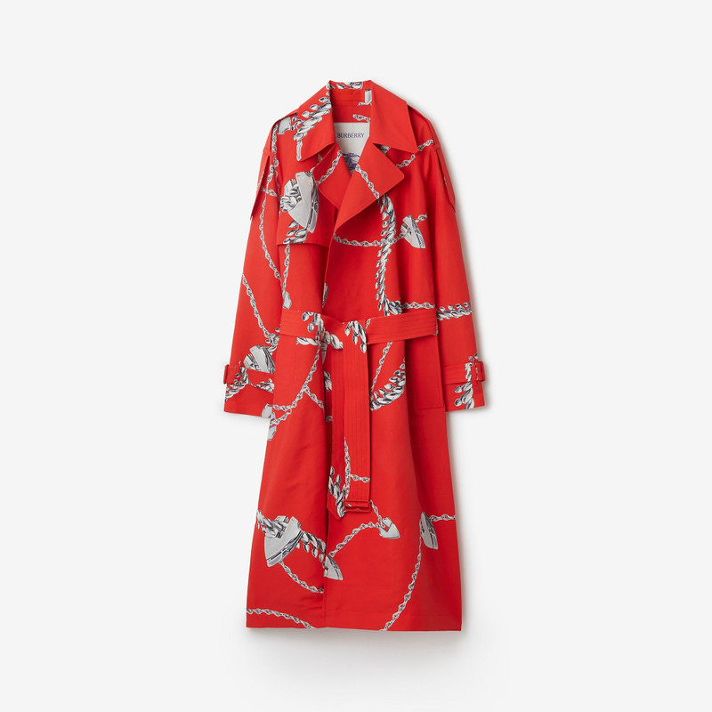 Long Shield Hardware Taffeta Trench Coat 1