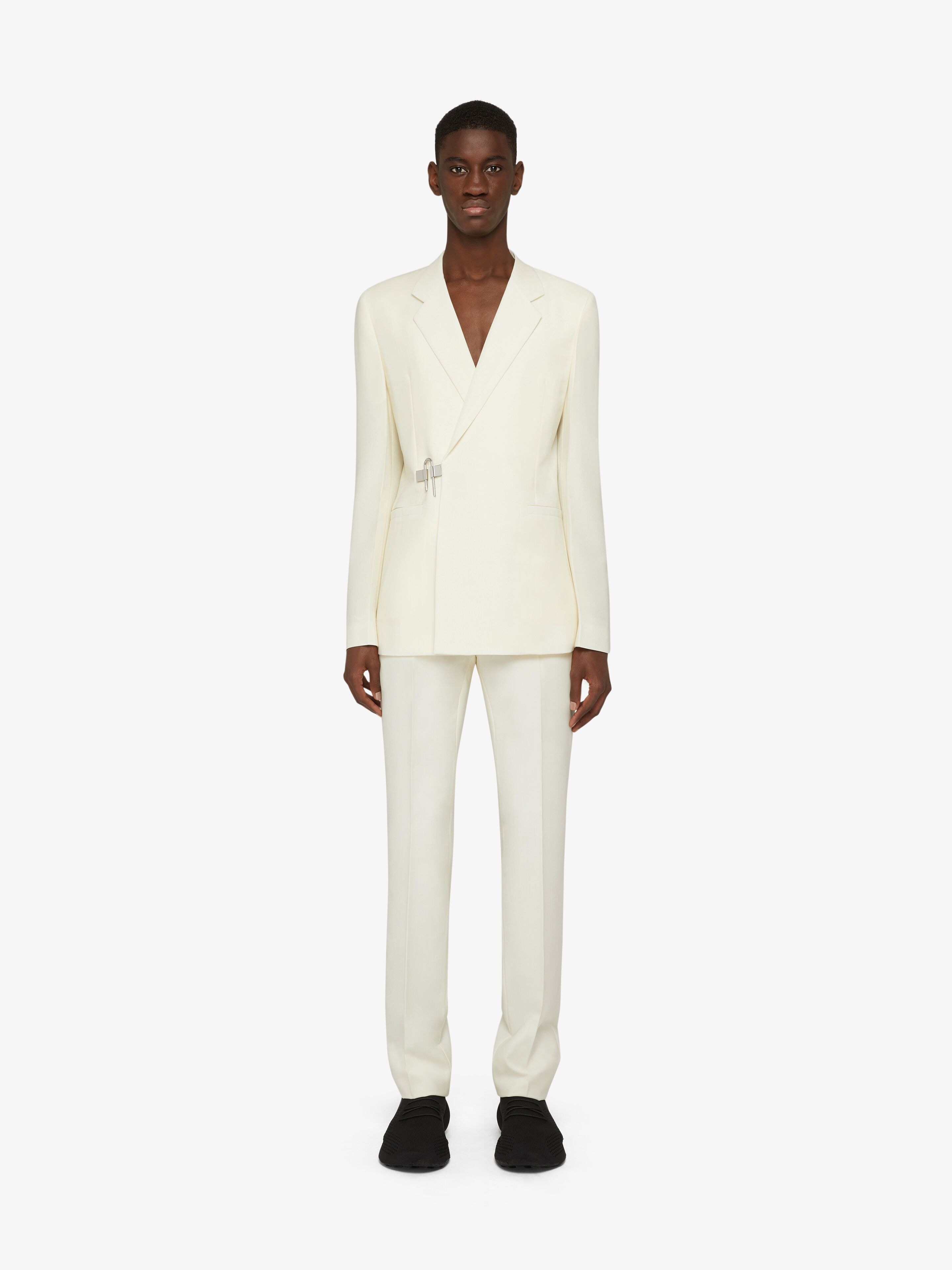 SLIM-FIT PANTS IN WOOL AND MOHAIR - 2