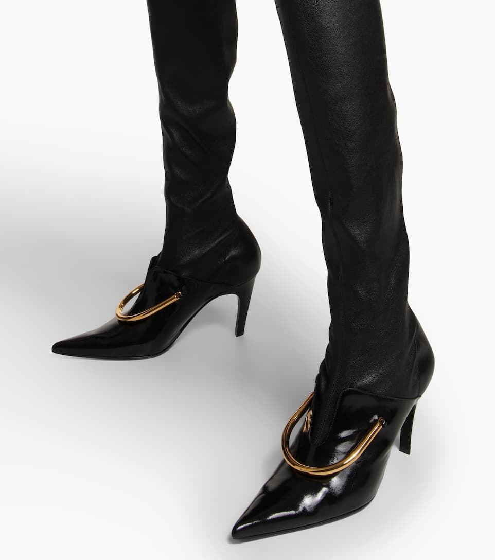 ロングブーツ JIL SANDER  Embellished leather knee-high boots Jil Sander - Embellished leather knee-high boots Jil Sander