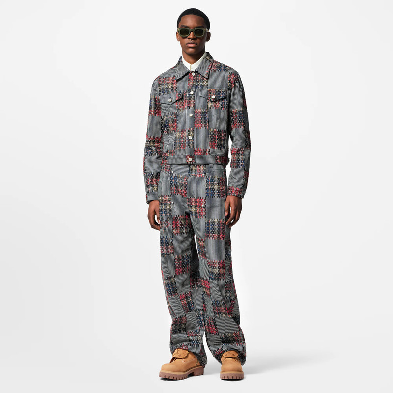 Louis Vuitton Hickory Damier Denim Workwear Pants outlook