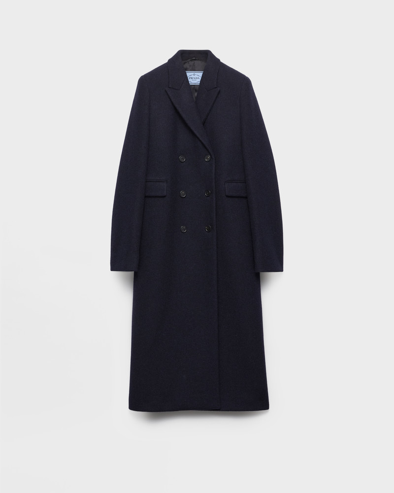 Double-breasted Shetland wool coat 1