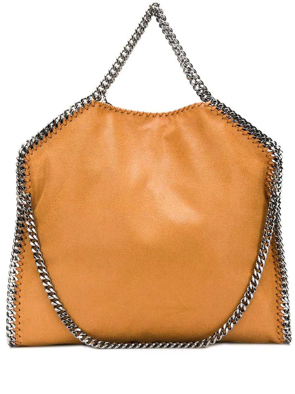 brown Falabella small faux leather tote - 1