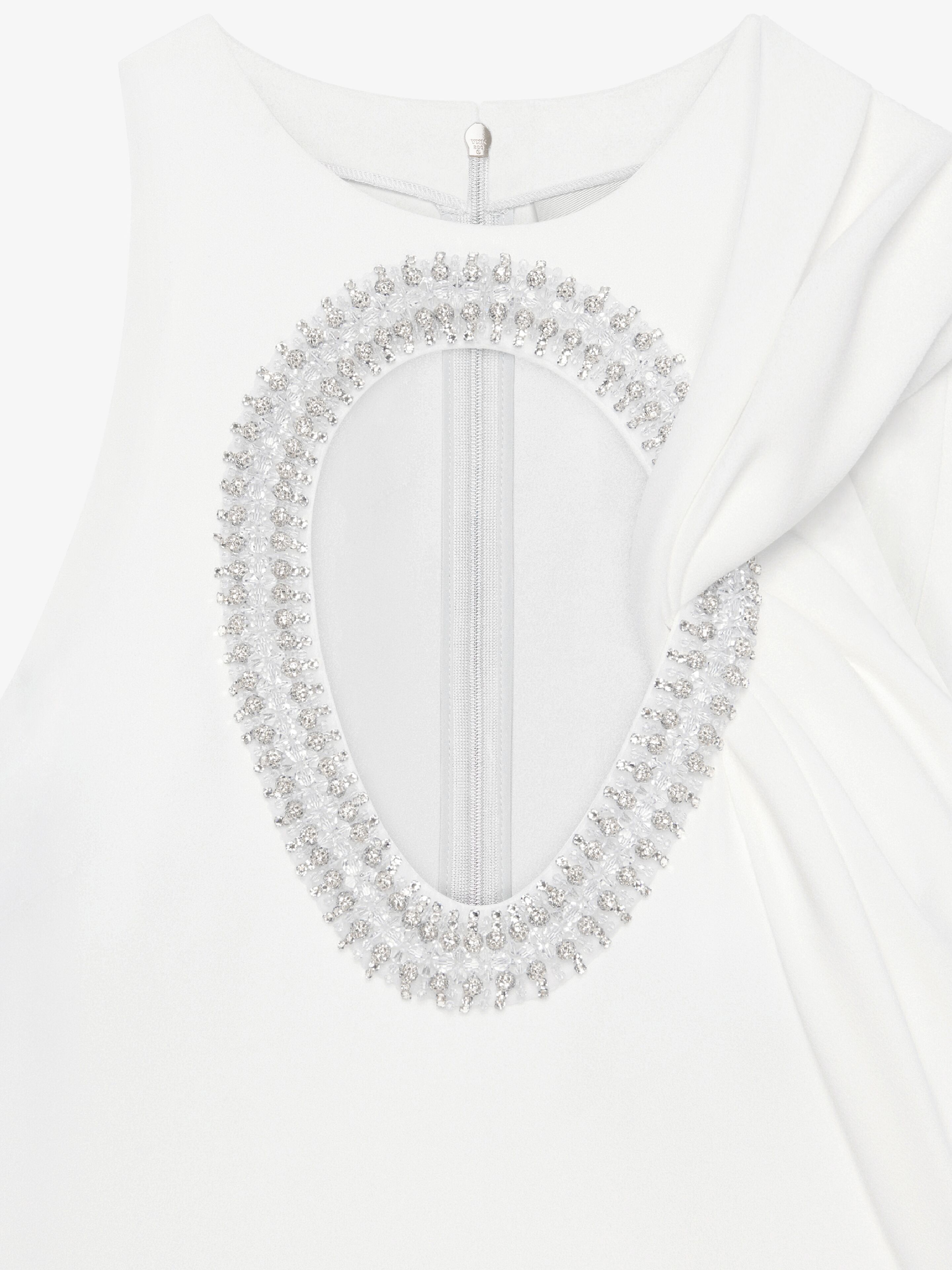 TOP IN CREPE WITH PEARLS AND CRYSTALS - 5