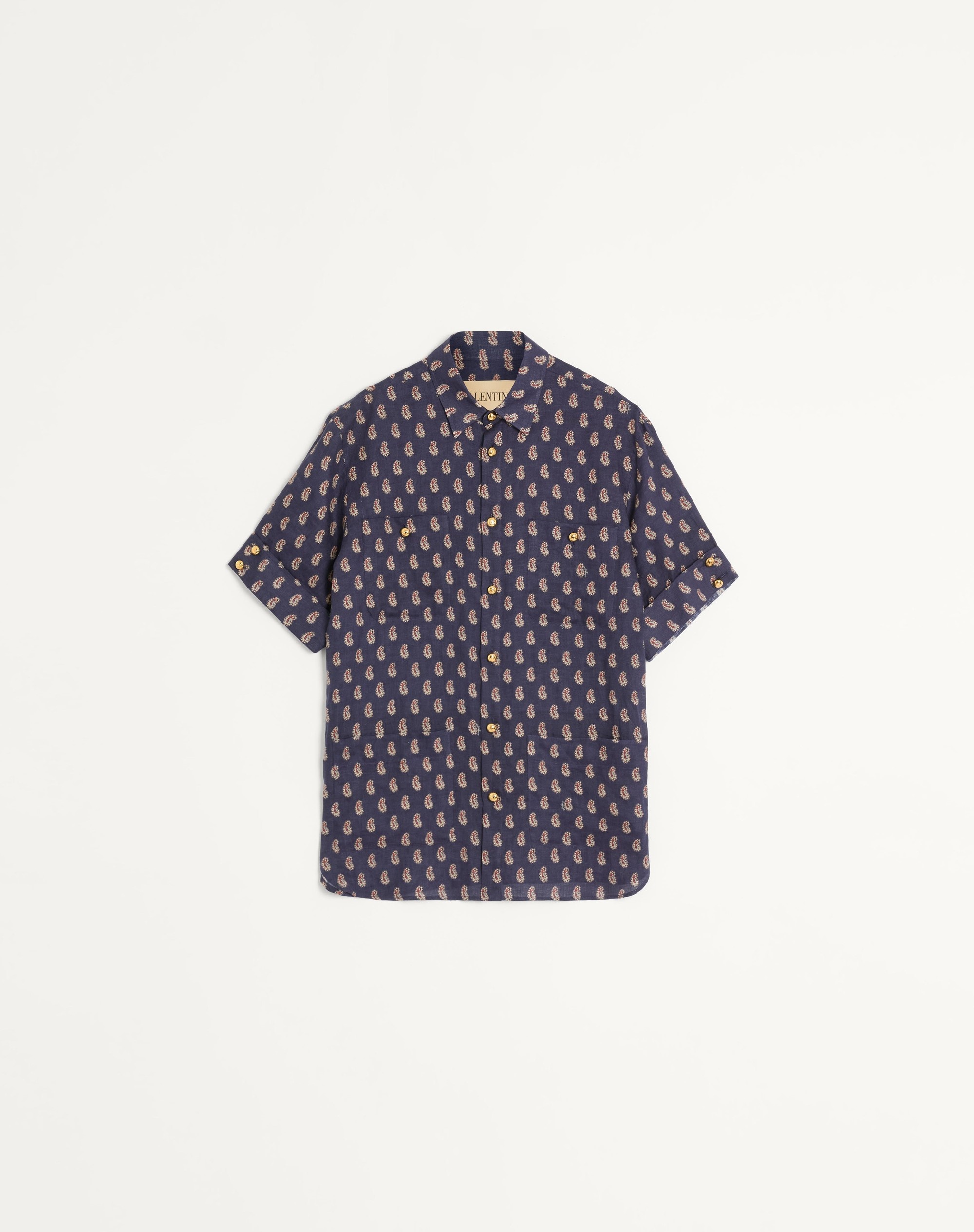 LIGHTWEIGHT LINEN SHIRT WITH VOYAGE IMAGINAIRE PRINT - 1