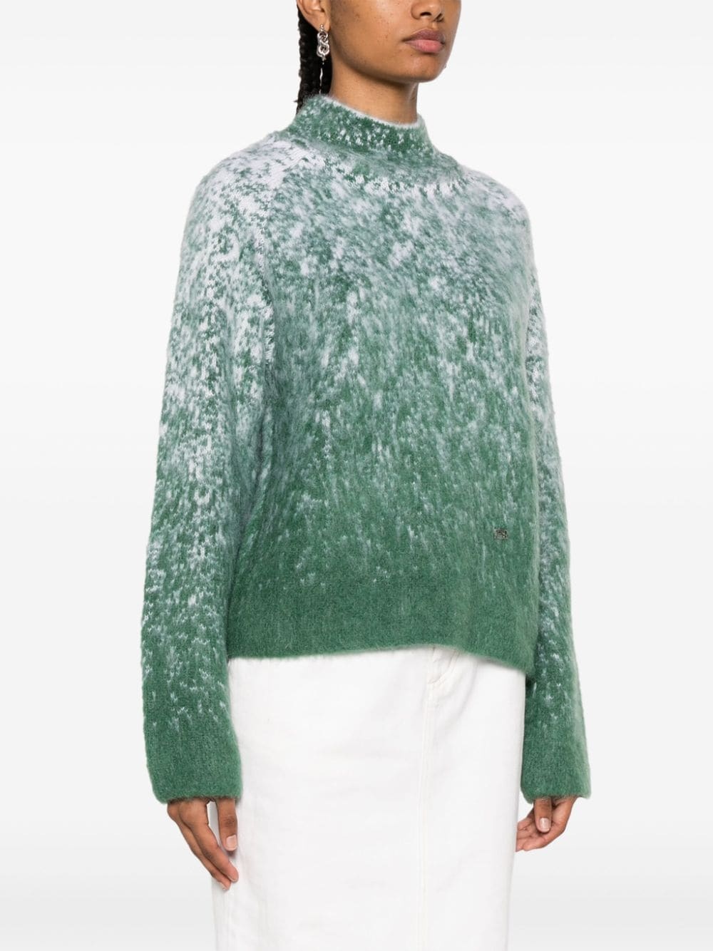 two-tone brushed-finish jumper - 3