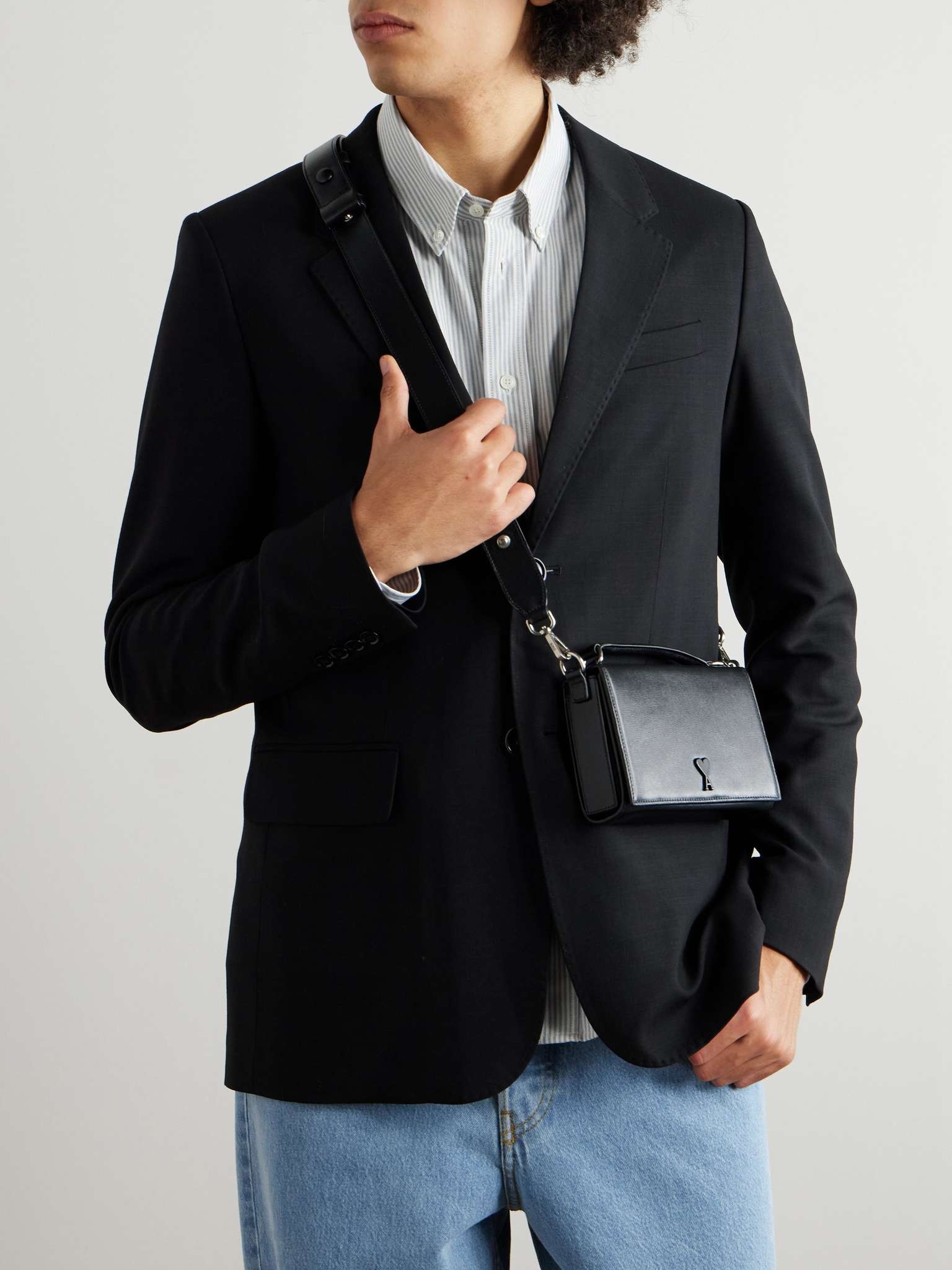 AMI PARIS ADC Lunch Box ロゴ キャンバス メッセンジャーバッグ AMI PARIS ADC Lunch Box ロゴ キャンバス メッセンジャーバッグ