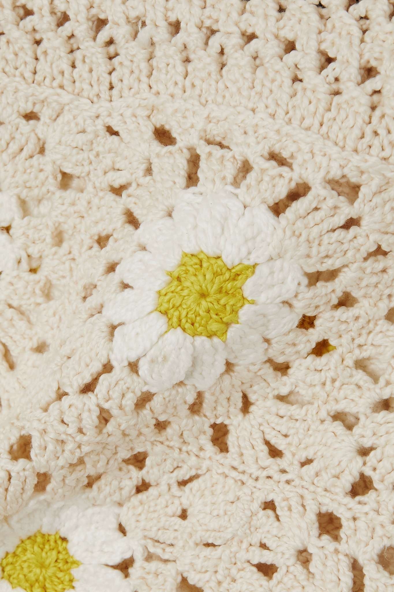 Daisy crocheted cotton mini skirt - 4
