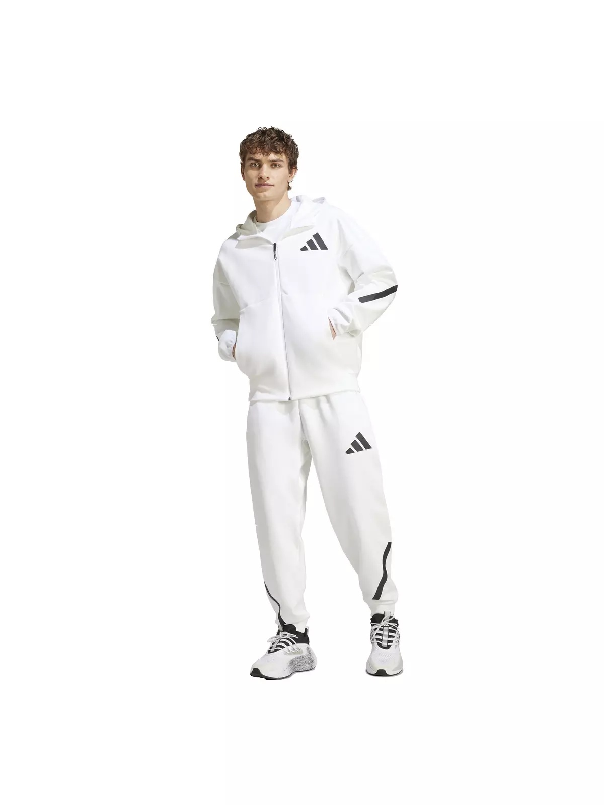 Men's Z.N.E. Full-Zip Hooded Track Jacket - White - 6